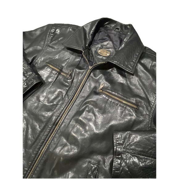 Vintage‎ Aliza's Outerwear Leather Bomber Jacket Medium Adult - Picture 1 of 9
